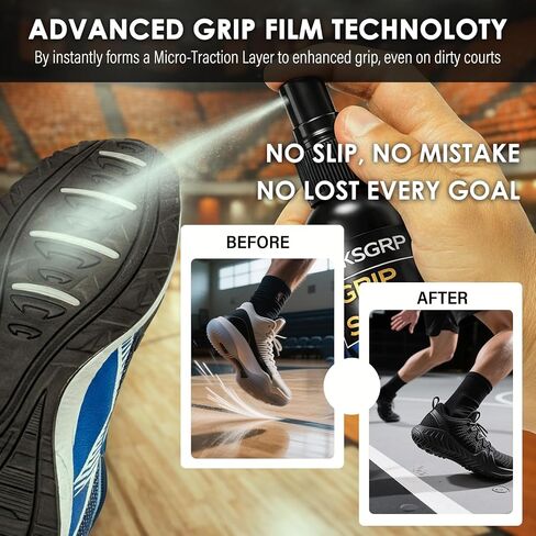 Multi-Purpose Grip Spray - Restore Grip Spray for Basketball Shoe, Golf Club, Sneaker, Football Glove, Pole dance - Anti Slip Shoe Grip Spray & Gym Court Grip Enhancer Improve Traction (120ml) in Saudi Arabia