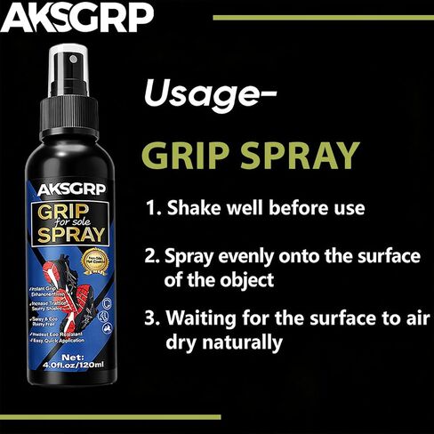 Multi-Purpose Grip Spray - Restore Grip Spray for Basketball Shoe, Golf Club, Sneaker, Football Glove, Pole dance - Anti Slip Shoe Grip Spray & Gym Court Grip Enhancer Improve Traction (120ml) in Saudi Arabia