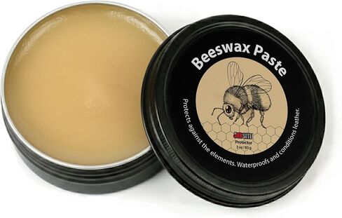 JobSite Beeswax Paste - Bees Wax Leather Conditioner - Leather Waterproofing Wax Protects & Restores Boots, Shoes & Leather Articles - 3 oz in Saudi Arabia