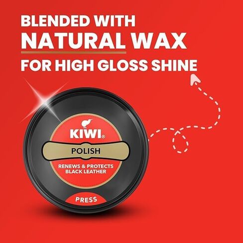 Kiwi Shoe Polish, 40 ml, Black in Kuwait