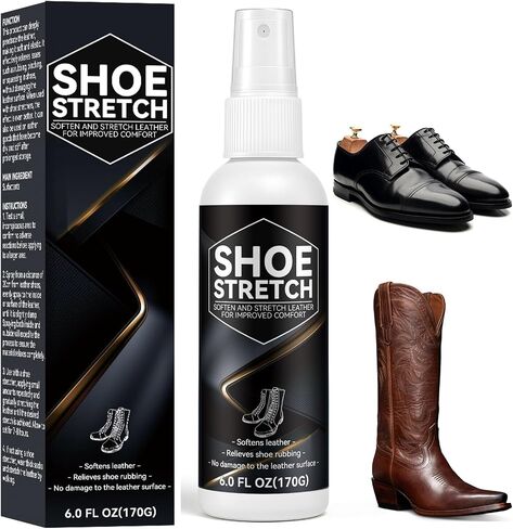 Shoe Stretch Spray - Boot Stretcher Spray Relieves Tightness & Pinching, Leather Softener for Shoes with All Materials, Color Safe, 6 fl. Oz in Saudi Arabia