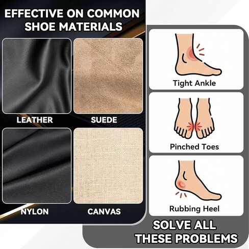 Shoe Stretch Spray - Boot Stretcher Spray Relieves Tightness & Pinching, Leather Softener for Shoes with All Materials, Color Safe, 6 fl. Oz in Saudi Arabia