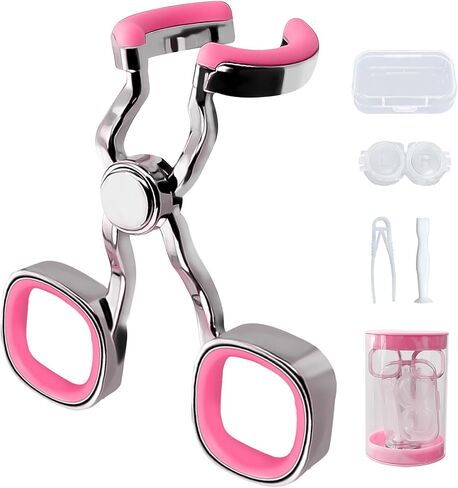 Contact Lens Applicator Tool, Easy Apply/Remove, Easy-to-Use Tool for Beginners, Insertion Tool Set Includes Tweezers, Case and Plunger Suction Cup, Pink in Saudi Arabia