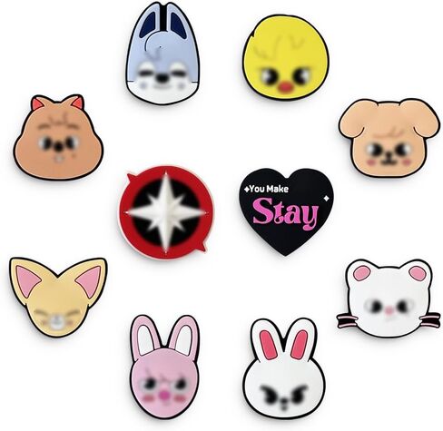 Stray Merch Cute Cartoon Animal Shoe Charms Decorations Kawaii Character Design for Sandals Accessories, 10 PCS Set in Saudi Arabia