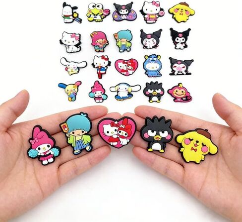 20Pcs Sanri o Shoe Decoration Charms for Croc Clog Sandals, Shoe Accessories Charms for Adults in Kuwait