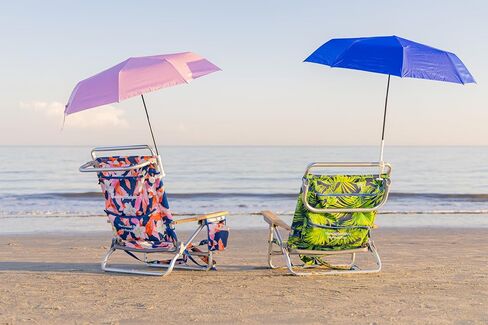 Clamp on Chair Umbrella, folds to just 16", overhead-bin friendly, carry-on sized, meets standard carry-on regulations, easy to travel sun shade umbrella that can be used for beach, resort, cruise, or camping. Frees hands for reading and relaxation. in Kuwait