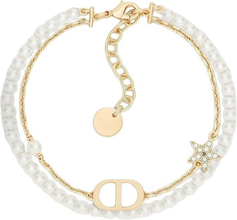 18K gold plated Copper CZ zirconia, initial letter bright gold chain designer jewelry bracelet, double-layered star-shaped and letter decorated bracelet, luxurious style, suitable for women to wear in Saudi Arabia