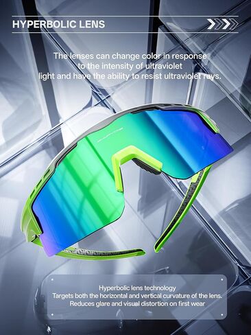 KAPVOE Polarized Cycling Glasses Sports Sunglasses for Men Women, UV400 MTB Bicycle Mountain Bike Glasses with 3 Lenses in Kuwait