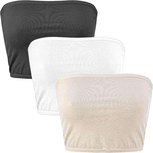 Lusofie 3Pcs Cleavage Cover Up for Low Neckline - Seamless Strapless Modesty Panel Cleavage Cover for Women in Kuwait