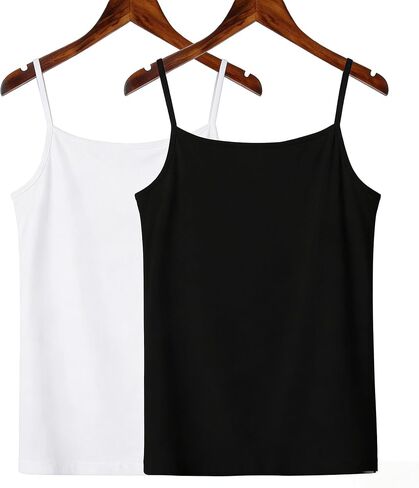 Camisole Tops for Women Slim-Fit Basic Spaghetti Strap Tank Tops Undershirts for Layering and Everyday Wear 2 Piece in Kuwait