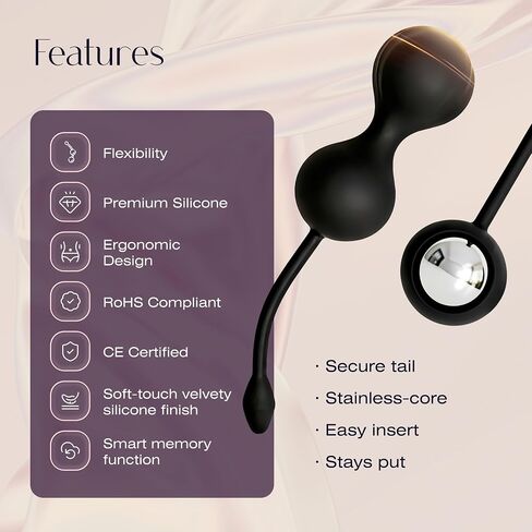 Art of Intimacy Kegel Weights for Women – 3 Piece Ben Wa Balls Set 1.3 oz 1.7 oz 3.5 oz | Silicone Kegel Balls Pelvic Floor Exerciser for Tightening & Postpartum Recovery in Saudi Arabia