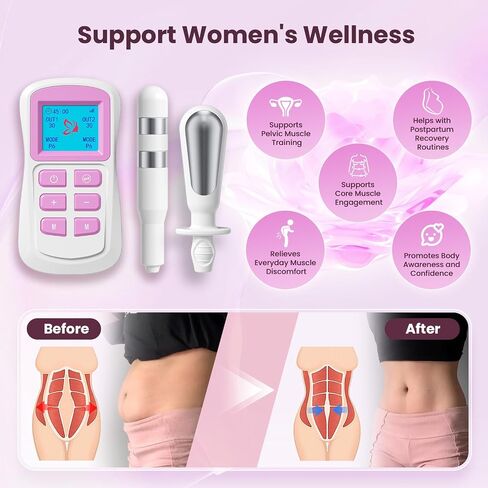 Pelvic Muscle Trainer Exerciser, Kegel Toner for Women - Stimulator Electric Non-Implantable for Incontience, Dual Channel TENS Unit & EMS Pelvic Floor Muscle Exercise Strengthen Your Pelvic Floor in Saudi Arabia