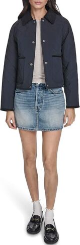 LEVI'S Women's Lightweight Diamond Quilted Jacket With Corduroy Collar in Kuwait
