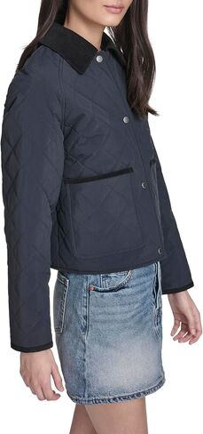 LEVI'S Women's Lightweight Diamond Quilted Jacket With Corduroy Collar in Kuwait