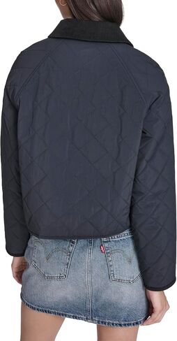 LEVI'S Women's Lightweight Diamond Quilted Jacket With Corduroy Collar in Kuwait