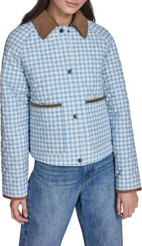 LEVI'S Women's Lightweight Diamond Quilted Jacket With Corduroy Collar in Kuwait