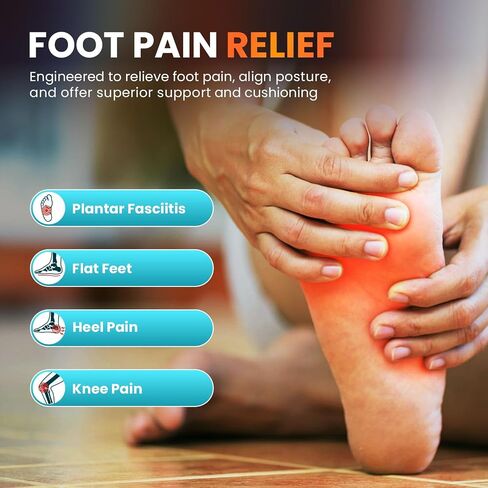 PCSsole Arch Support Inserts for Men & Women, Plantar Fasciitis Insoles for Flat Feet, Heel Pain, 220+ lbs Heavy Duty Comfort Cushion Orthotic Insoles for All Day Standing in Saudi Arabia