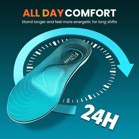 PCSsole Arch Support Inserts for Men & Women, Plantar Fasciitis Insoles for Flat Feet, Heel Pain, 220+ lbs Heavy Duty Comfort Cushion Orthotic Insoles for All Day Standing in Saudi Arabia