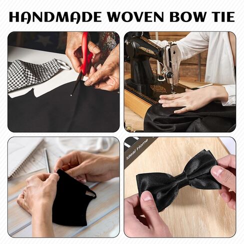 DIVINA VITAE 2Pcs Clip On Bow Ties for Men, Solid Black Bow Tie for Shirts Vests Tuxedos Suits Party Graduation Gifts in Kuwait