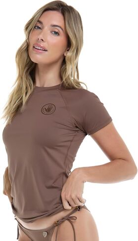 Body Glove Women's Smoothies in Motion Solid Short Sleeve Rashguard with UPF 50 in Kuwait