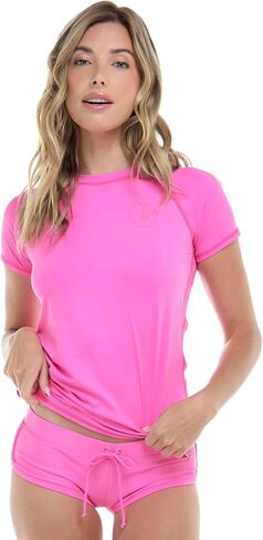 Body Glove Women's Smoothies in Motion Solid Short Sleeve Rashguard with UPF 50 in Kuwait