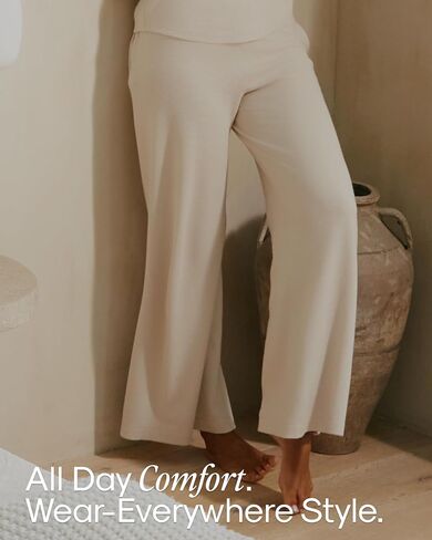 True Classic Womens Pants – Wide Leg & Jogger Styles, Soft Fleece or Waffle Knit, Flowy Pants for Women, Summer Sweatpants in Kuwait