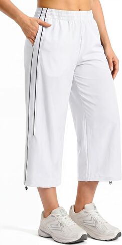 DISCIPBUSH Cargo Capri Pants for Women - Lightweight Quick Dry Joggers Hiking Capris with Pockets for Travel Summer Casual in Saudi Arabia