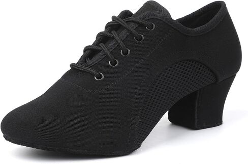 Women's Latin Dance Shoes, Lace-up Ballroom Modern Salsa Rhythm Teaching Practice Professional Performance in Saudi Arabia