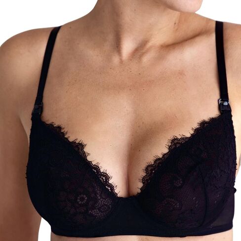 MILK&LACE Gaia Nursing Bra – Soft Stretch Lace Maternity Bra with Gentle Underwire, One-Hand Clips & Adjustable Fit in Saudi Arabia