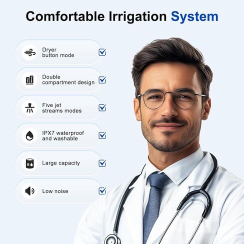 إزالة شمع الأذن المطورة، منظف الأذن الكهربائي مع تجفيف خفيف، منظف الأذن التلقائي الآمن واللطيف، التنظيف بتصميم مزدوج المقصورة، إزالة شمع الأذن الكهربائية 5 إعدادات للضغط، IPX7، أبيض in Kuwait