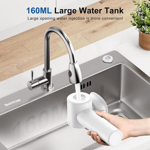 إزالة شمع الأذن المطورة، منظف الأذن الكهربائي مع تجفيف خفيف، منظف الأذن التلقائي الآمن واللطيف، التنظيف بتصميم مزدوج المقصورة، إزالة شمع الأذن الكهربائية 5 إعدادات للضغط، IPX7، أبيض in Kuwait