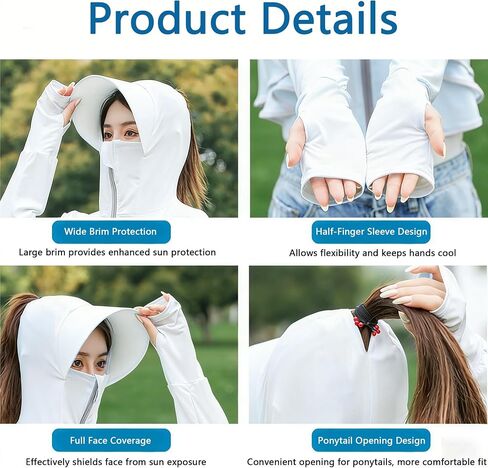 UPF 50+ Sun Protection Crop Top for Women Lightweight Quick Dry Long Sleeve Jacket for Running Hiking Outdoor Workout in Saudi Arabia