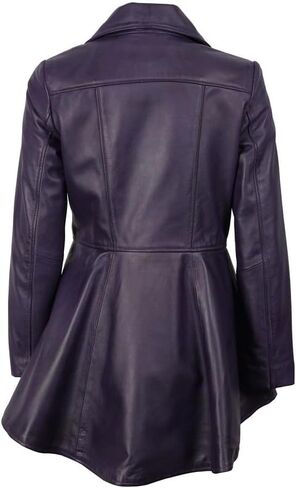 Decrum Womens Leather Jacket - Peplum Style Casual Real Lambskin Leather Jackets for Women in Kuwait