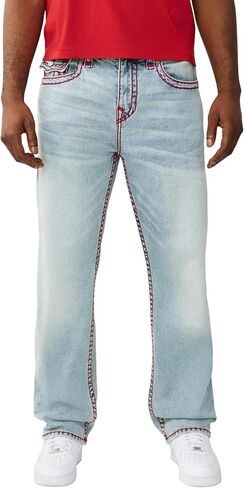 True Religion Men’s Bobby Super T Baggy Jean 32" – Loose Fit, Super T Stitching, Horseshoe Detailing in Kuwait