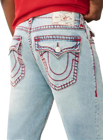 True Religion Men’s Bobby Super T Baggy Jean 32" – Loose Fit, Super T Stitching, Horseshoe Detailing in Kuwait