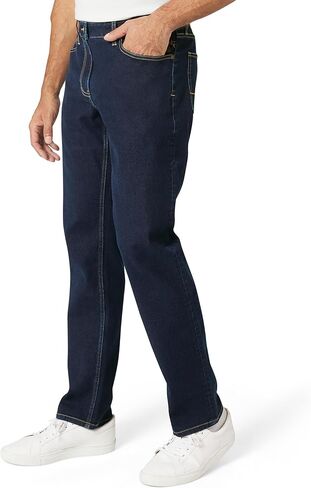 Izod Men's 5 Pocket Straight Fit Stretch Waist Denim Jeans in Saudi Arabia