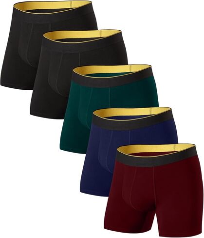 Battewa Incontinence Underwear for Men 60ml Washable Leakproof Boxer Briefs for Bladder Leakage Cotton Comfortable Discreet Everyday Wear (Multi-colored Large) in Saudi Arabia