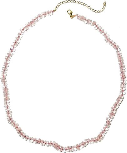 Handmade Gemstone Knotted Necklace – Carnelian Citrine Amethyst Rose Quartz Chakra Stones Watermelon Tourmaline Moonstone – Adjustable 18K Gold Silver Jewelry in Kuwait
