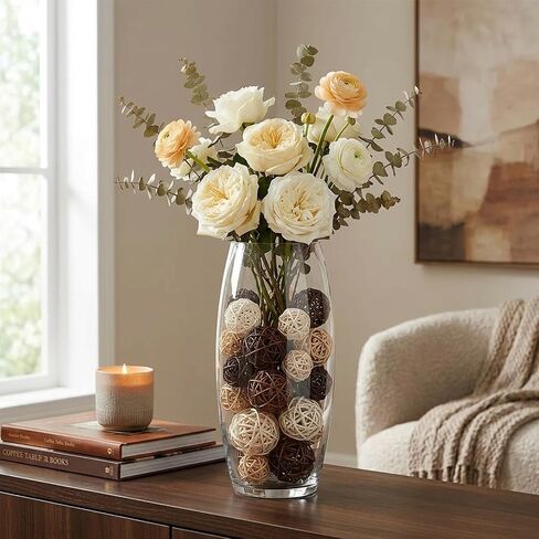 Rattan Balls 64 Pcs Decorative Balls with Natural Woven Texture, Wicker Orbs for Vase Fillers, Decorative Balls for Bowls, Table Decor, Wedding Party Decoration in Saudi Arabia