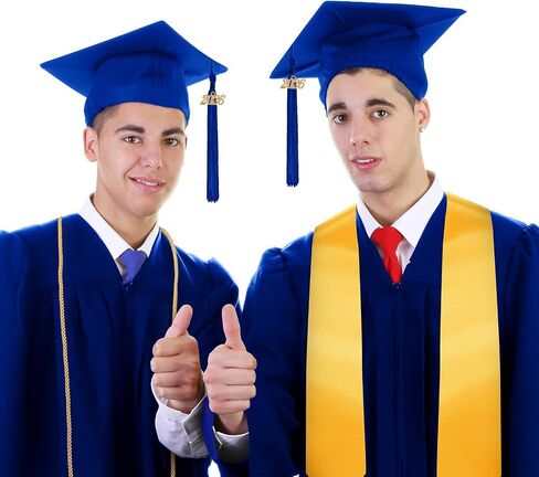 Syhood 4 Pieces 2026 Unisex Graduation Matte Gown Cap Tassel Stole Set Honor Cord for Graduation in Kuwait