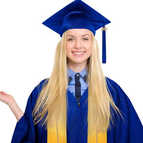 Syhood 4 Pieces 2026 Unisex Graduation Matte Gown Cap Tassel Stole Set Honor Cord for Graduation in Kuwait
