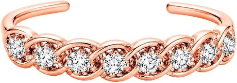 1.00 Carat Round Simulated Diamond Adjustable Daily Wear Women’s Toe Ring in 14K White Gold, Yellow Gold & Rose Gold Plated 925 Sterling Silver in Saudi Arabia