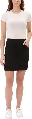 S.C. & Co. Women's Pull-On Denim Skort (US, Alpha, Large, Regular, Regular, Black) in Kuwait