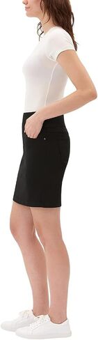 S.C. & Co. Women's Pull-On Denim Skort (US, Alpha, Large, Regular, Regular, Black) in Kuwait