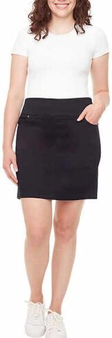 S.C. & Co. Women's Pull-On Denim Skort (US, Alpha, Large, Regular, Regular, Black) in Kuwait