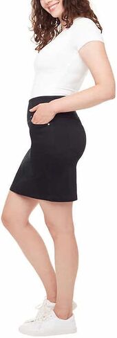 S.C. & Co. Women's Pull-On Denim Skort (US, Alpha, Large, Regular, Regular, Black) in Kuwait