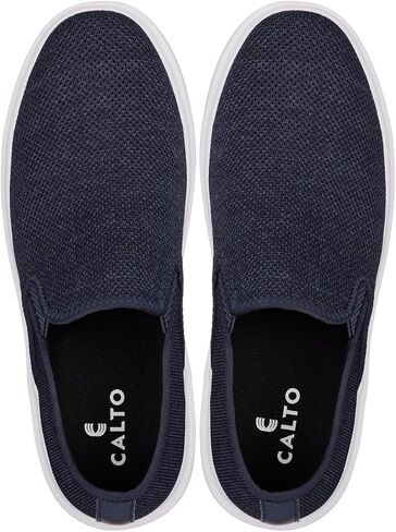 CALTO Men's Invisible Height Increasing Elevator Shoes - Fashion Lightweight Slip-on Sporty Sneakers - 2.8 Inches Taller in Kuwait