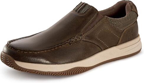 Men's Slip on Leather Loafers Shoes Breathable Mesh Casual Moc Toe Shoe in Saudi Arabia