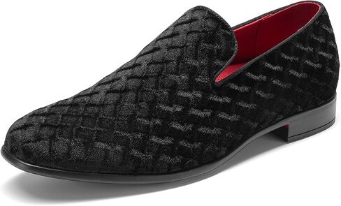 Bruno Marc Men's Dress Loafers Velvet Tuxedo Slip-on Shoes Wedding Party Red Bottom for Male in Kuwait
