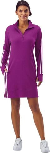 Vevo Active Women's Long Sleeve 1/4 Zip Track Dress in Saudi Arabia